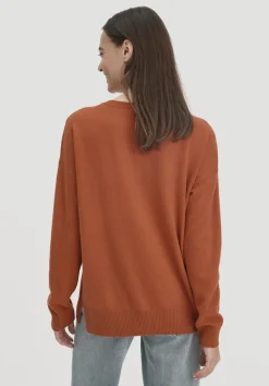 hessnatur Strick Pullover Oversized aus Bio-Merinowolle mit Cashmere von rotorange Discount
