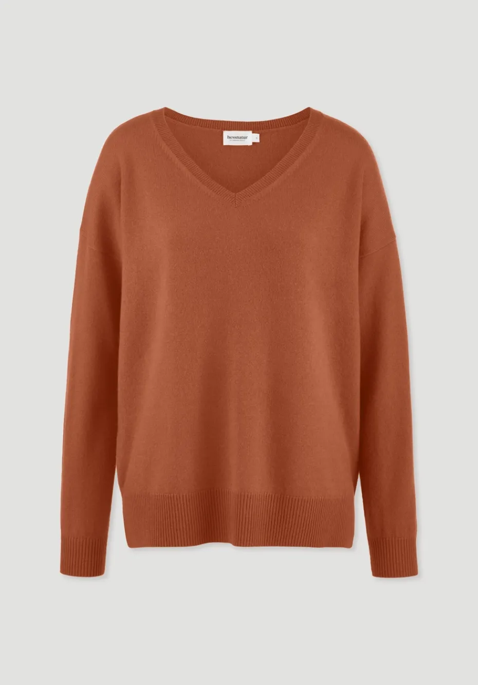 hessnatur Strick Pullover Oversized aus Bio-Merinowolle mit Cashmere von rotorange Discount