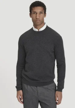 hessnatur Strick Pullover Regular aus Bio-Merinowolle mit Cashmere von anthrazit Clearance