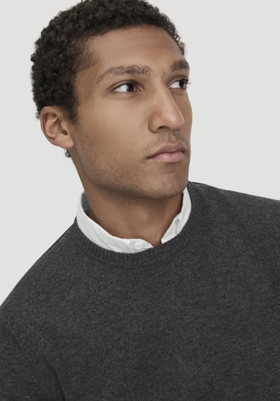 hessnatur Strick Pullover Regular aus Bio-Merinowolle mit Cashmere von anthrazit Clearance