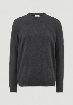 hessnatur Strick Pullover Regular aus Bio-Merinowolle mit Cashmere von anthrazit Clearance