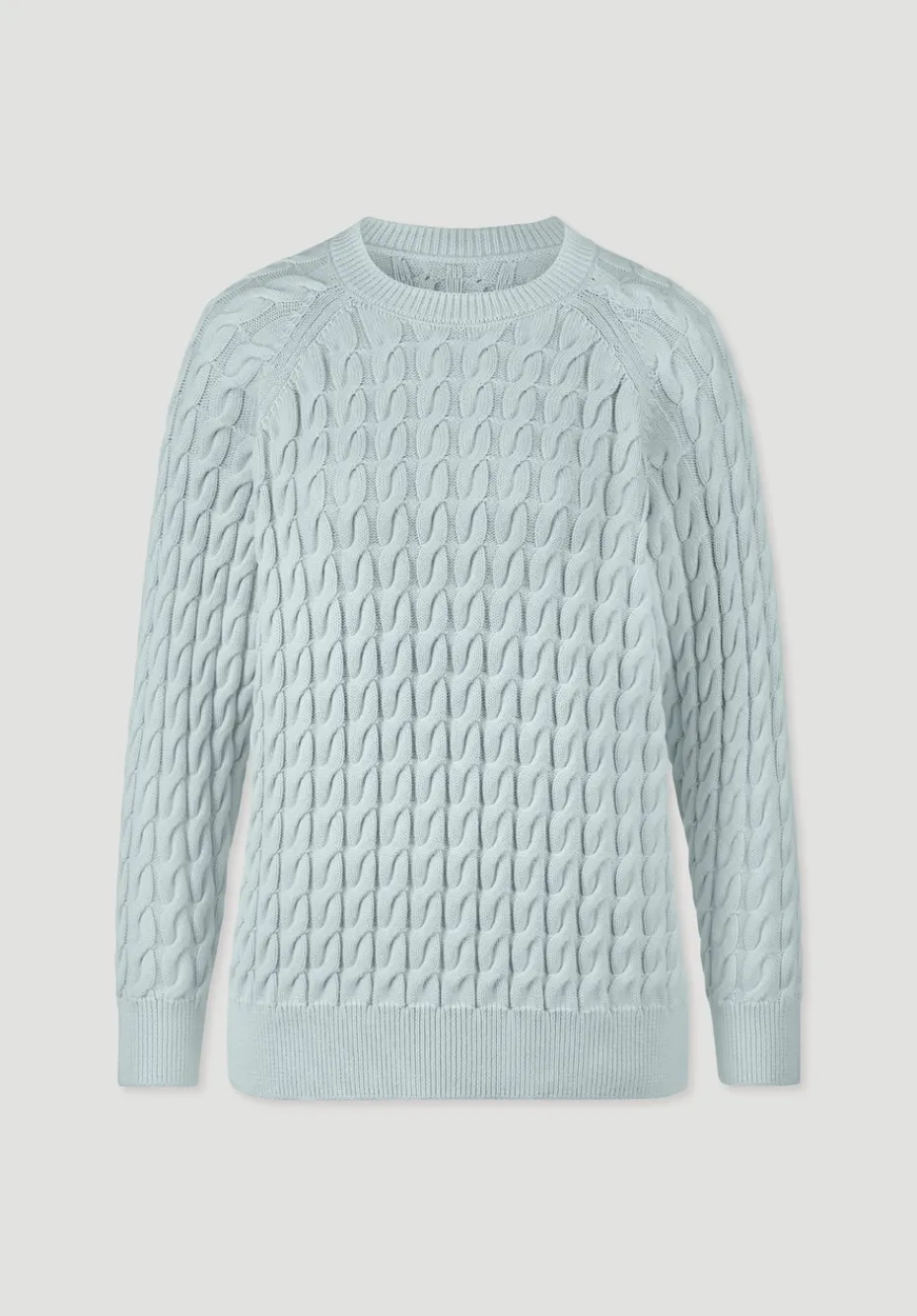 hessnatur Strick Pullover Regular aus reiner Bio-Baumwolle von perlblau