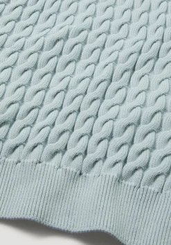 hessnatur Strick Pullover Regular aus reiner Bio-Baumwolle von perlblau
