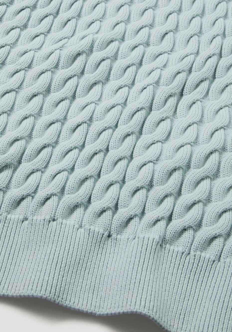 hessnatur Strick Pullover Regular aus reiner Bio-Baumwolle von perlblau