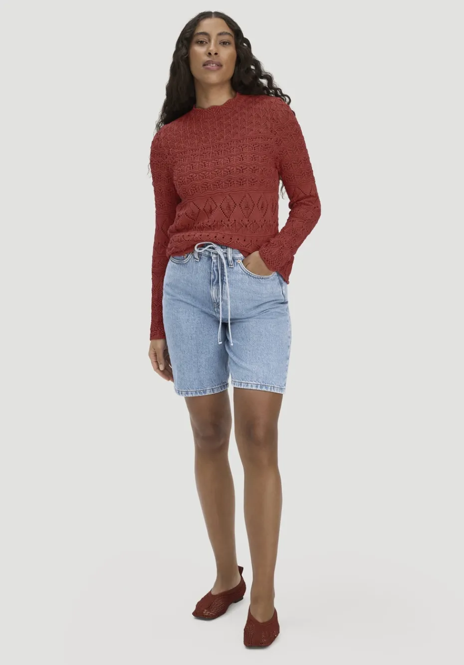 hessnatur Strick Pullover Regular aus reiner Bio-Baumwolle von terrakotta Best