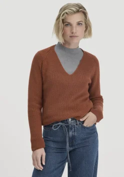 hessnatur Strick Pullover Regular aus reiner Bio-Baumwolle von rost