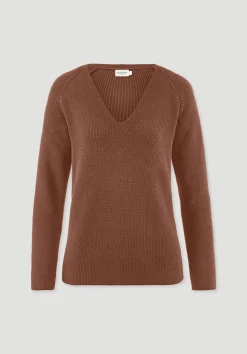 hessnatur Strick Pullover Regular aus reiner Bio-Baumwolle von rost