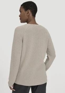 hessnatur Strick Pullover Regular aus reiner Bio-Baumwolle von taupe Clearance
