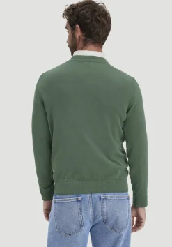 hessnatur Strick Pullover Regular aus reiner Bio-Baumwolle von efeugrün Sale