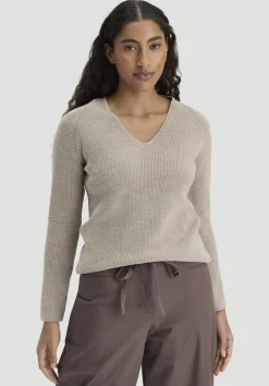 hessnatur Strick Pullover Regular aus reiner Bio-Baumwolle von taupe Outlet