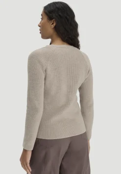 hessnatur Strick Pullover Regular aus reiner Bio-Baumwolle von taupe Outlet