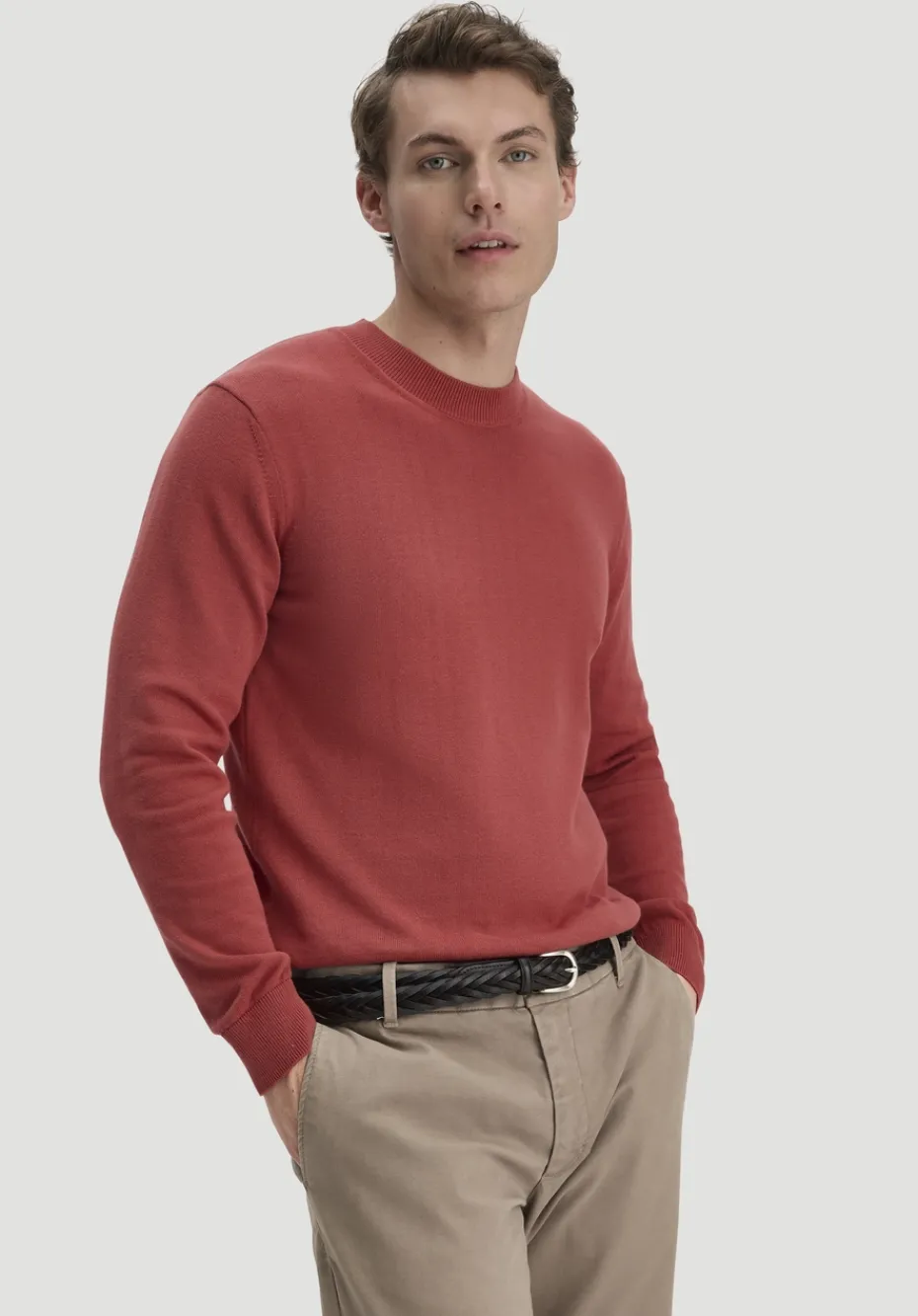 hessnatur Strick Pullover Regular aus reiner Bio-Baumwolle von terrakotta Discount