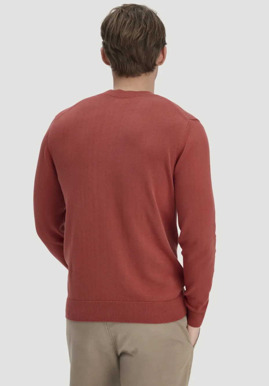 hessnatur Strick Pullover Regular aus reiner Bio-Baumwolle von terrakotta Discount