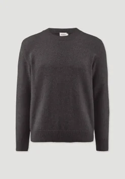 hessnatur Strick Pullover Regular aus Bio-Merinowolle mit Bio-Baumwolle von kaffeebraun New