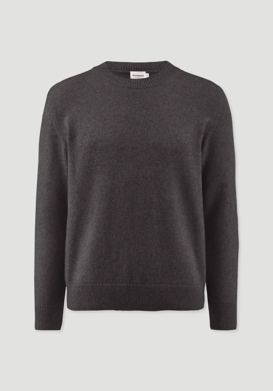 hessnatur Strick Pullover Regular aus Bio-Merinowolle mit Bio-Baumwolle von kaffeebraun New