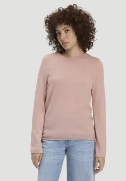 hessnatur Strick Pullover Regular aus reiner Bio-Merinowolle von rosé Hot