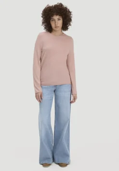 hessnatur Strick Pullover Regular aus reiner Bio-Merinowolle von rosé Hot