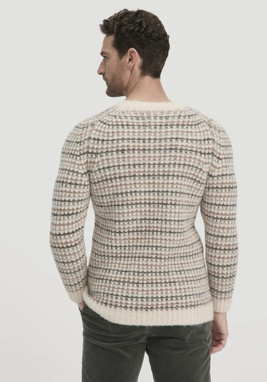 hessnatur Strick Pullover Regular aus Alpaka mit Bio-Baumolle von naturgrau Hot