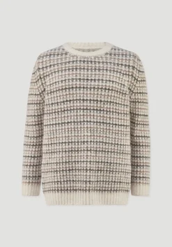 hessnatur Strick Pullover Regular aus Alpaka mit Bio-Baumolle von naturgrau Hot