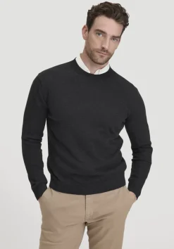 hessnatur Strick Pullover Regular aus reiner Bio-Baumwolle von anthrazit Clearance