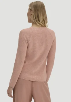 hessnatur Strick Pullover Regular aus reiner Bio-Baumwolle von rosé Outlet