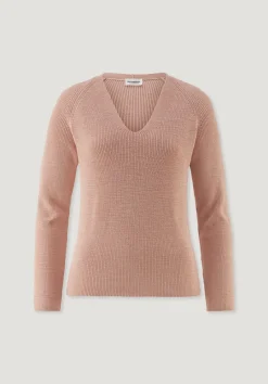 hessnatur Strick Pullover Regular aus reiner Bio-Baumwolle von rosé Outlet