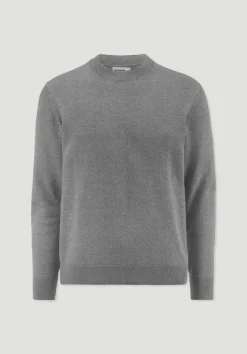 hessnatur Strick Pullover Regular aus reiner Bio-Baumwolle von grau New