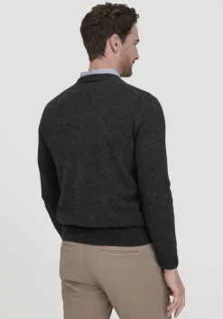 hessnatur Strick Pullover Regular aus Bio-Merinowolle mit Bio-Baumwolle von anthrazit Discount