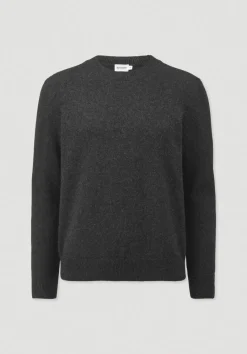 hessnatur Strick Pullover Regular aus Bio-Merinowolle mit Bio-Baumwolle von anthrazit Discount