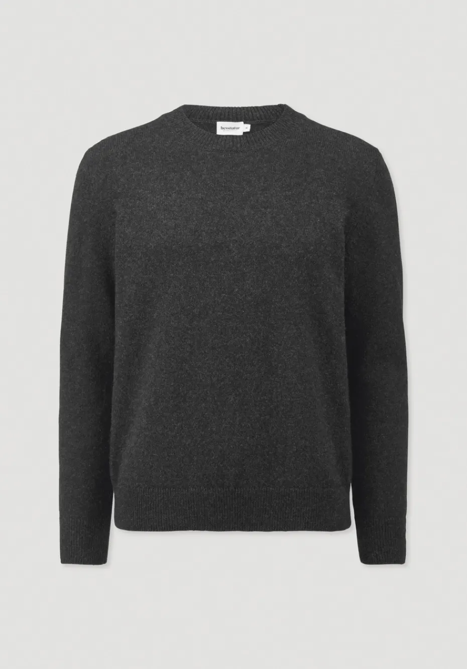 hessnatur Strick Pullover Regular aus Bio-Merinowolle mit Bio-Baumwolle von anthrazit Discount