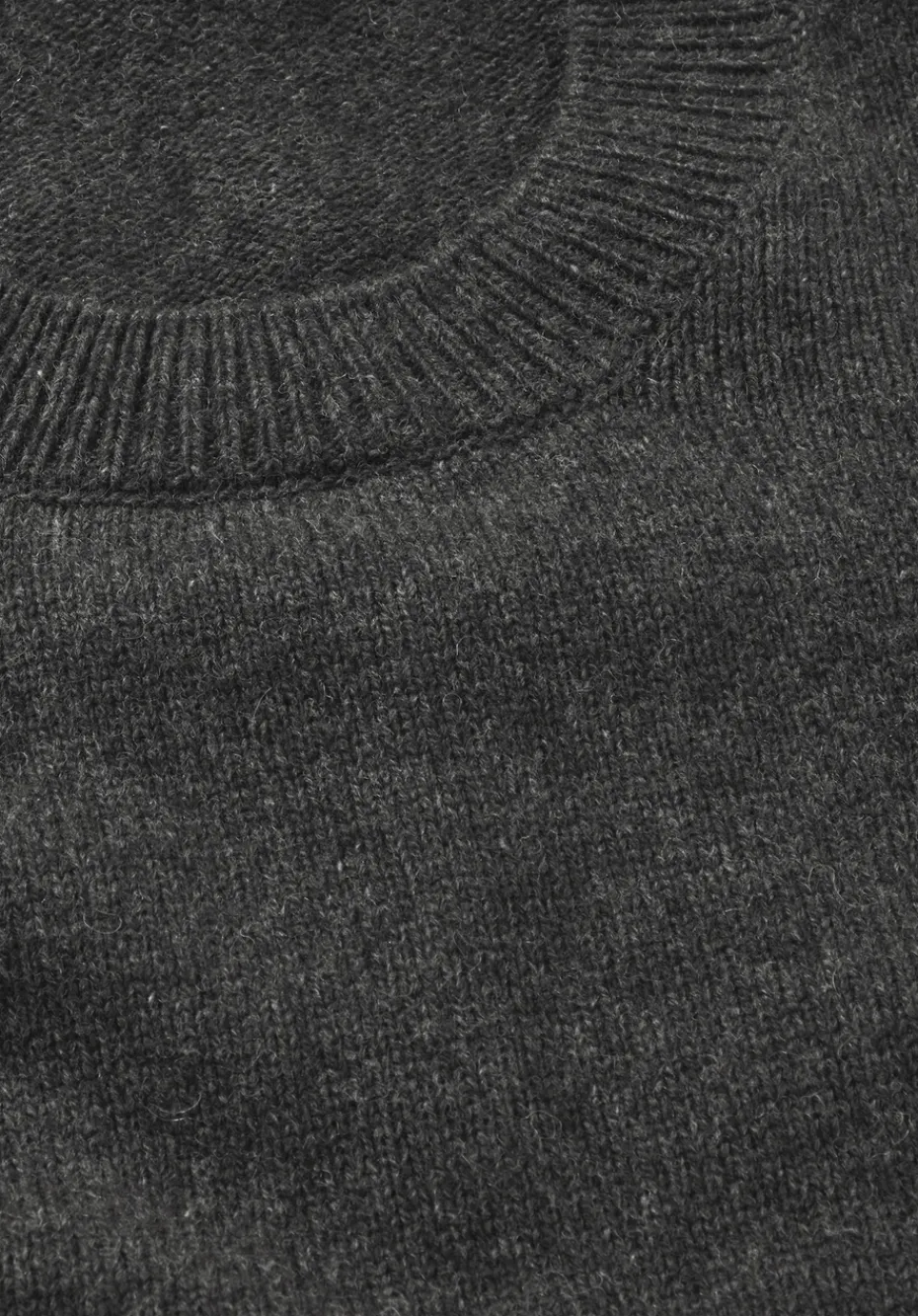 hessnatur Strick Pullover Regular aus Bio-Merinowolle mit Bio-Baumwolle von anthrazit Discount