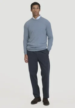 hessnatur Strick Pullover Regular aus Bio-Merinowolle mit Cashmere von helles jeansblau Best