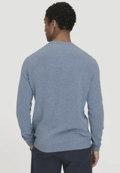 hessnatur Strick Pullover Regular aus Bio-Merinowolle mit Cashmere von helles jeansblau Best