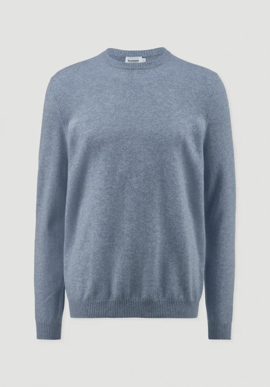 hessnatur Strick Pullover Regular aus Bio-Merinowolle mit Cashmere von helles jeansblau Best