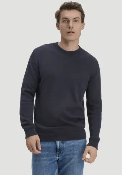 hessnatur Strick Pullover Regular aus reiner Bio-Baumwolle von marine Online