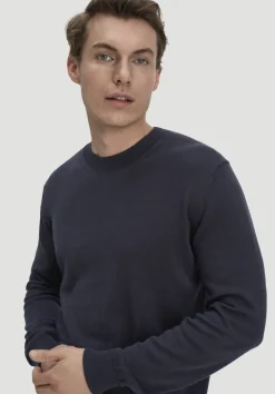 hessnatur Strick Pullover Regular aus reiner Bio-Baumwolle von marine Online