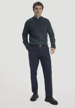 hessnatur Strick Pullover Regular aus Bio-Baumwolle mit Bio-Merinowolle von dunkles petrol New
