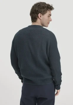 hessnatur Strick Pullover Regular aus Bio-Baumwolle mit Bio-Merinowolle von dunkles petrol New