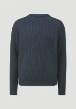 hessnatur Strick Pullover Regular aus Bio-Baumwolle mit Bio-Merinowolle von dunkles petrol New