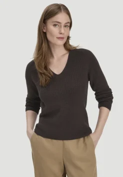 hessnatur Strick Pullover Regular aus reiner Bio-Baumwolle von kakao braun