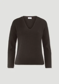 hessnatur Strick Pullover Regular aus reiner Bio-Baumwolle von kakao braun
