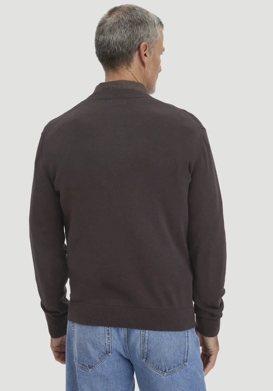 hessnatur Strick Pullover Regular aus reiner Bio-Baumwolle von kaffeebraun Online