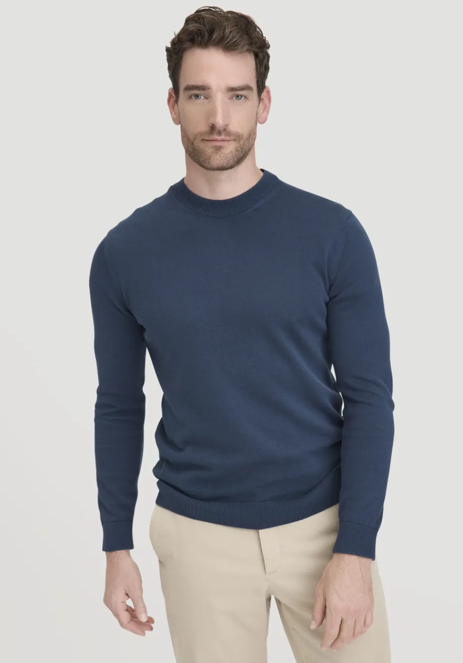 hessnatur Strick Pullover Regular aus reiner Bio-Baumwolle von nachtblau Hot