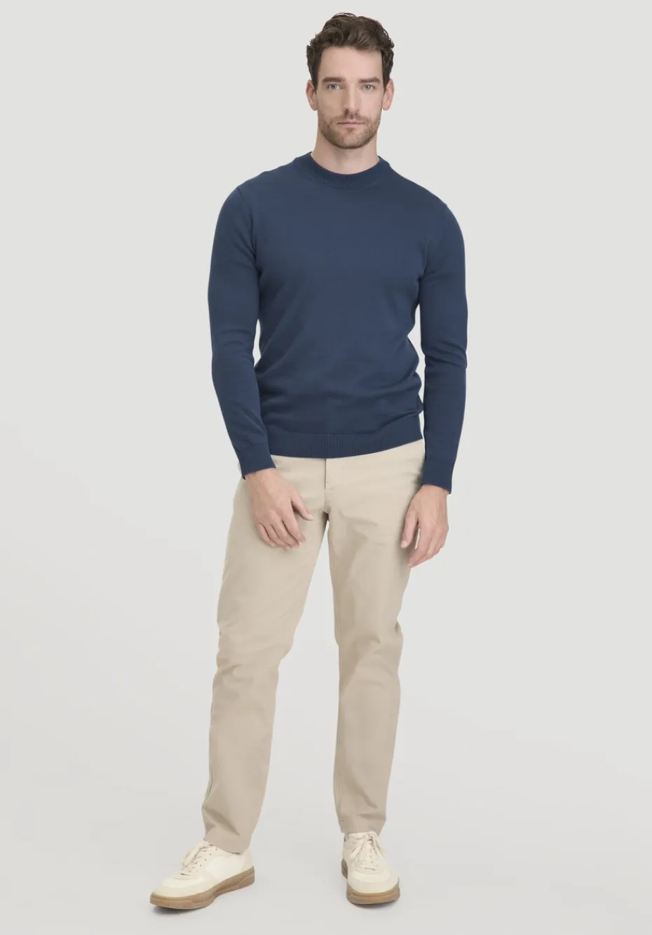 hessnatur Strick Pullover Regular aus reiner Bio-Baumwolle von nachtblau Hot