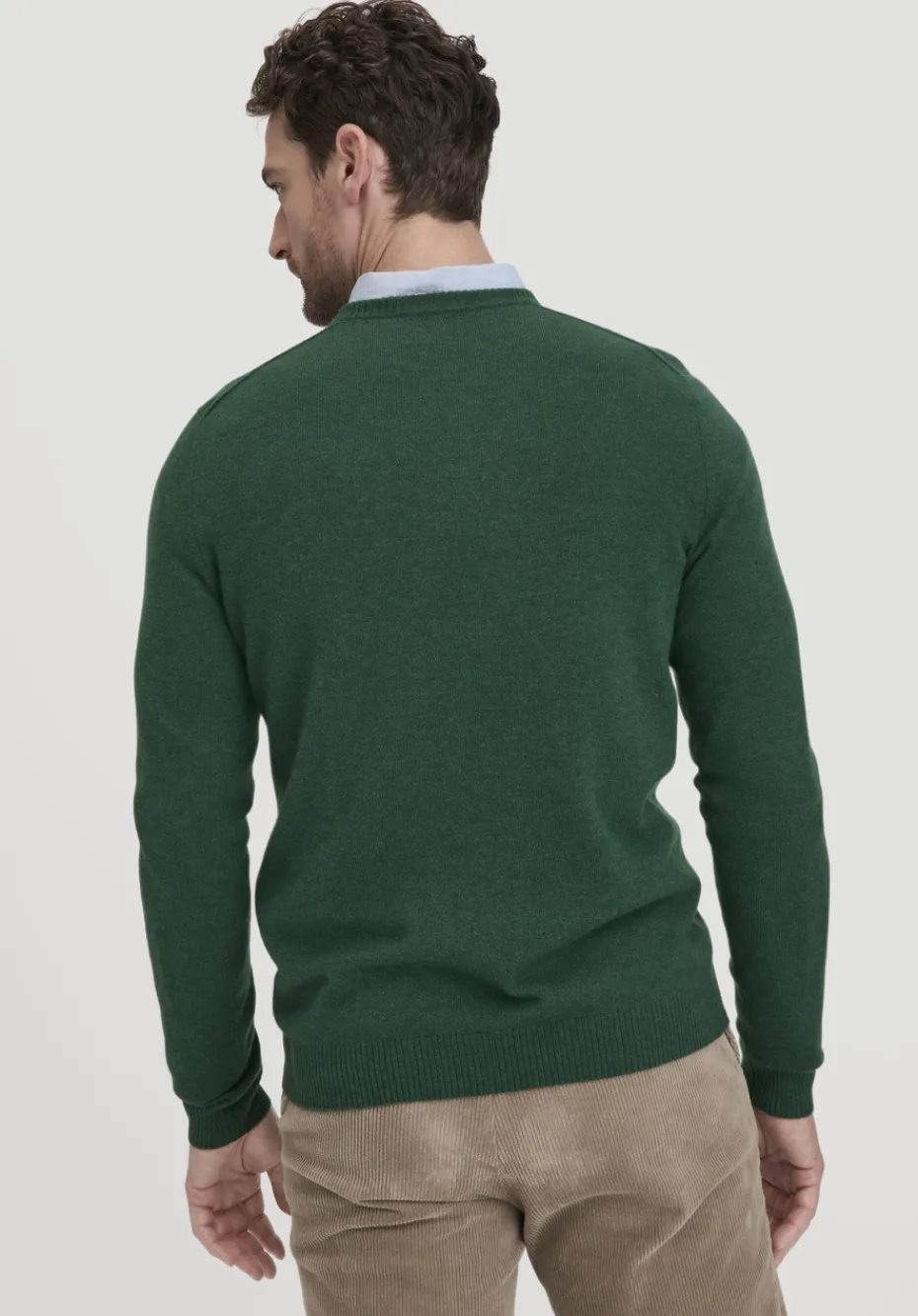 hessnatur Strick Pullover Regular aus Bio-Merinowolle mit Cashmere von tannengrün