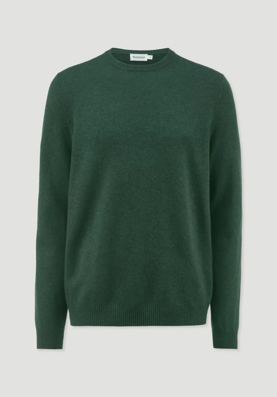 hessnatur Strick Pullover Regular aus Bio-Merinowolle mit Cashmere von tannengrün
