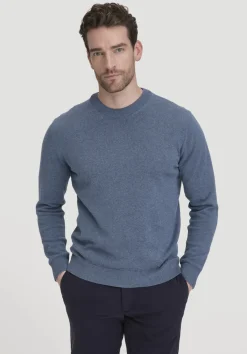 hessnatur Strick Pullover Regular aus reiner Bio-Baumwolle von helles jeansblau Best
