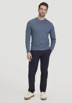hessnatur Strick Pullover Regular aus reiner Bio-Baumwolle von helles jeansblau Best