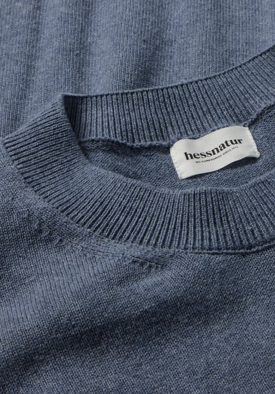 hessnatur Strick Pullover Regular aus reiner Bio-Baumwolle von helles jeansblau Best