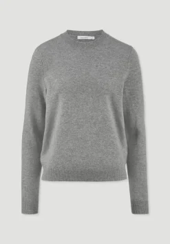 hessnatur Strick Pullover Regular aus Bio-Merinowolle mit Cashmere von grau Best